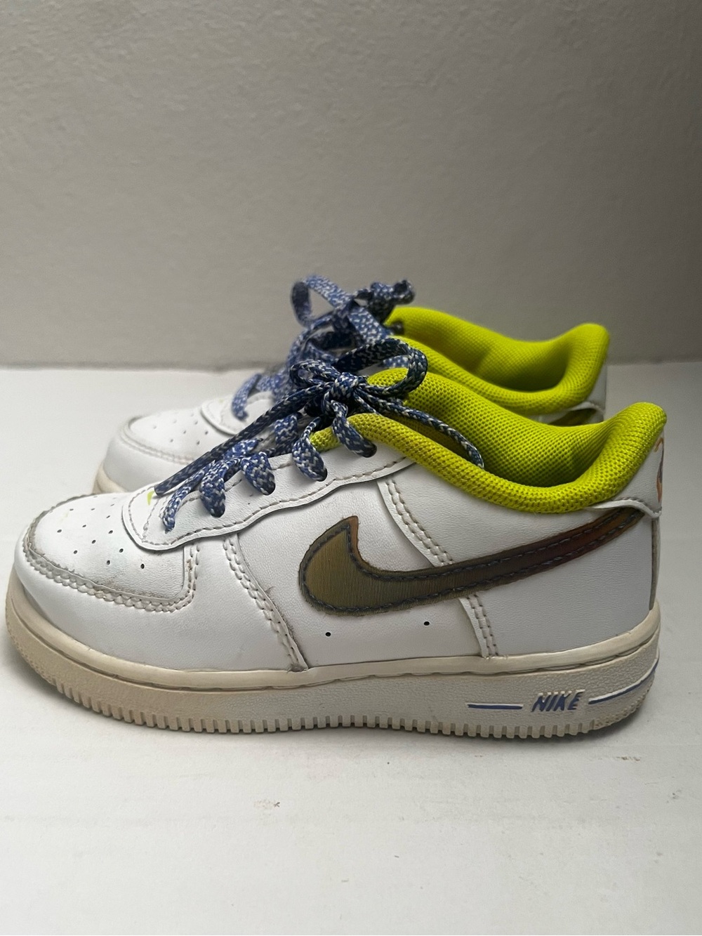 Nike Air Force 1 Low Leather Toddler Sneakers Sz 9C White Athletic Casual Shoes - Picture 5 of 12